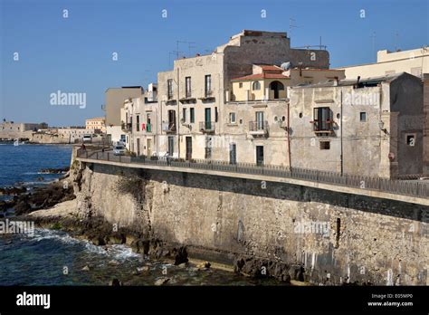 Houses On Lungomare Dortigia Waterside Promenade Ortygia Syracuse