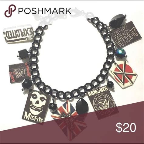 Retro Punk Bands Charm Bracelet One Of A Kind Charm Bracelet Retro