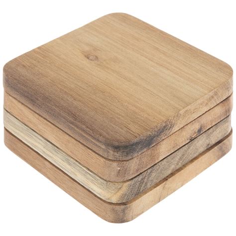 Square Acacia Wood Coasters Hobby Lobby