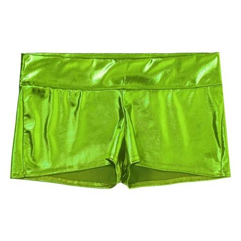 Vêtements lingerie Short métallique noir pour femme taille moyenne pôle phtalshorts pour