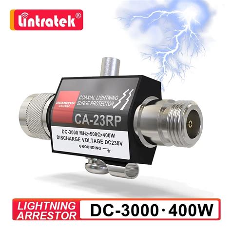 Lightning Arrestor N Male To N Female Full Band W Dc Mhz Coaxial