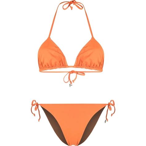 Fisico Set Bikini A Triangolo Reversibile Arancione Stileo It