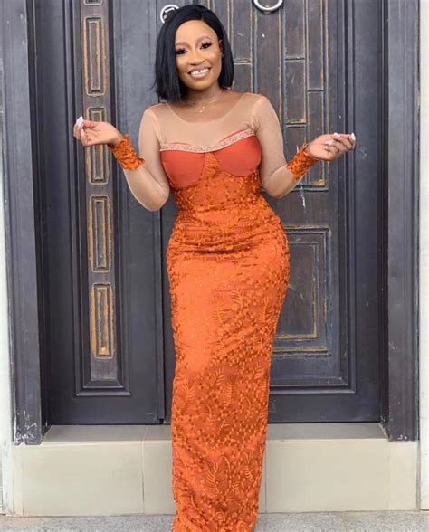 Burnt Orange African Wedding Party Dress Lace Dress For Etsy