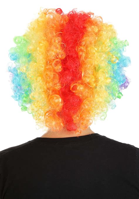 Rainbow Afro Clown Costume Wig for Adults | Clown Accessories