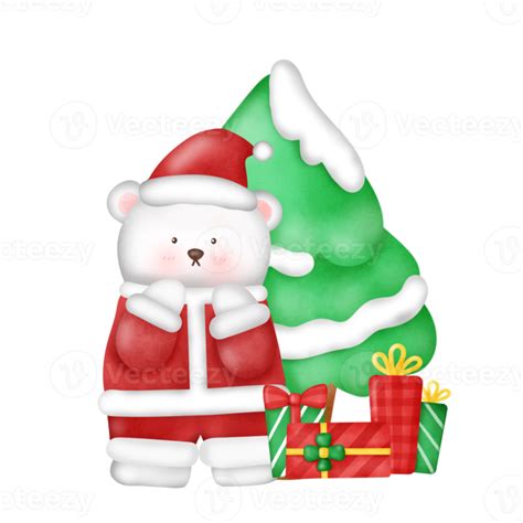 Christmas Polar Bear 9374068 Png