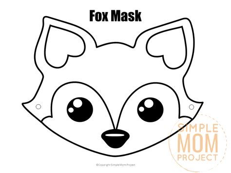 Fox Mask Template For Children