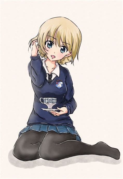 Safebooru 1girl Absurdres Bangs Black Legwear Black Neckwear Blonde Hair Blue Eyes Blue Skirt