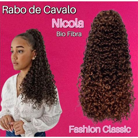 Aplique Rabo De Cavalo Nicola Cm Fashion Classic Cabelo Cacheado Bio