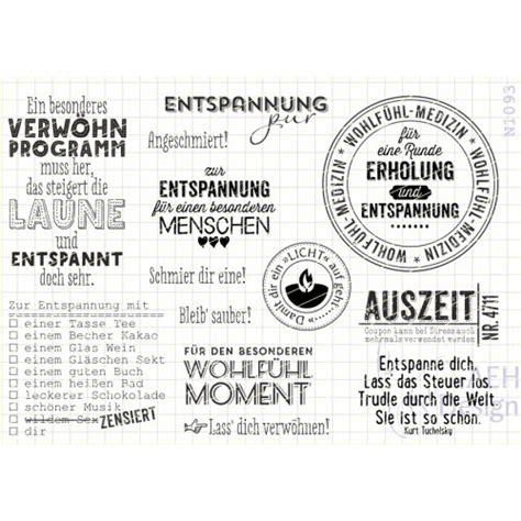 AEH Design Gummistempel 1093N Stempelset Wellness Und Entspannung S