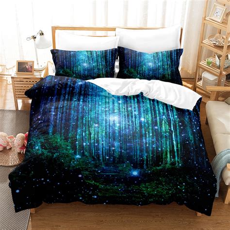 Piece Blue Ocean Bedding Beach Theme Duvet Cover Set Queen Size