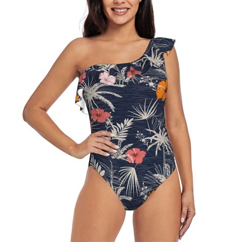 Honeii Hawaiian Style for women's one-piece swimsuit featuring a chic