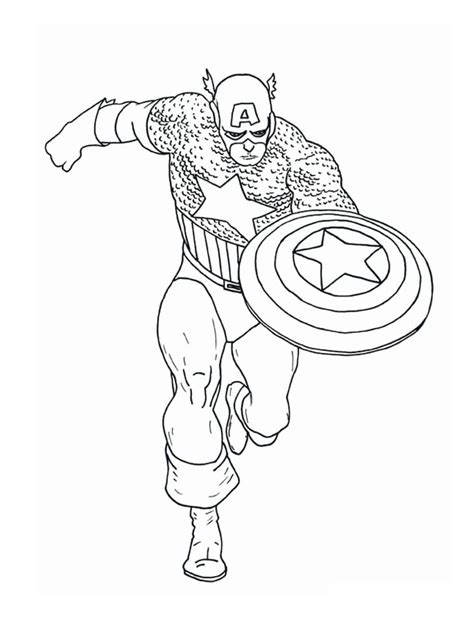 Coloriage Captain America Dessin Gratuit Imprimer