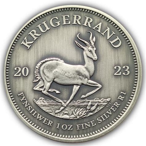 Krugerrand Oz Srebrna Moneta Antique Smocza Mennica