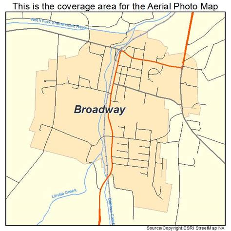 Aerial Photography Map of Broadway, VA Virginia