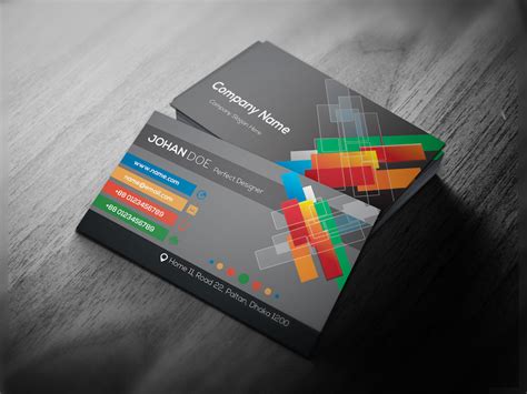 colorful business card design