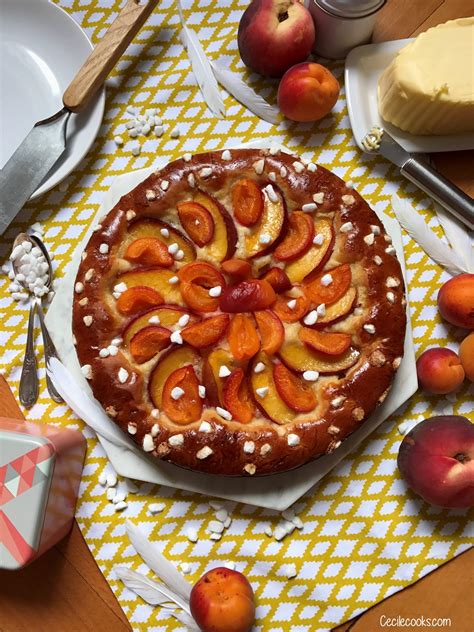 Tarte Brioch E Aux Abricots Et P Ches Jaunes Cecilecooks