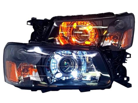 2003 05 Subaru Forester Headlights Custom LED Halo Projectors