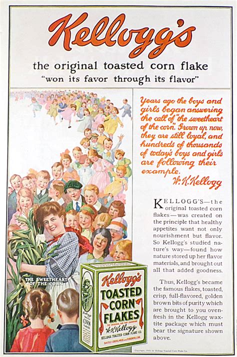 Kellogg S Corn Flakes Ad Sweetheart Of The Corn Vintage Food