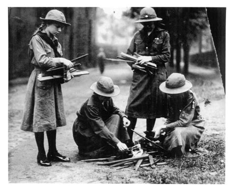 Girl Scouts Of The Usa Archival Item Girl Scouts Use Kindling To