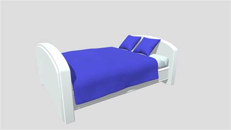 Double Bed 3d Model By Quantumberry [5e8d127] Sketchfab