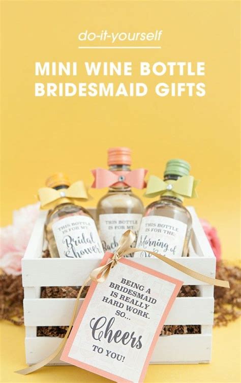 The Most Adorable Diy Mini Wine Bottle Bridesmaid T Ever Wedding