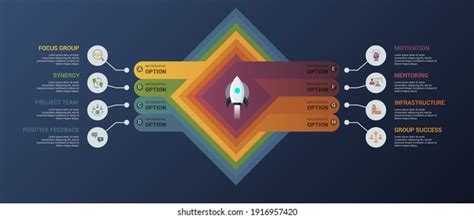 Infographic Team Building Template Icons Different Stock Vector ...