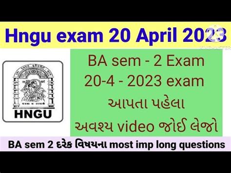 Hngu Ba Sem Exam All Subjects Most Imp Long Questions Hngu