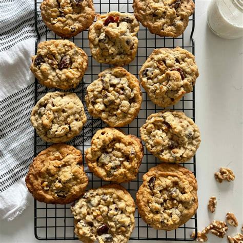 Tart Cherry Walnut Oatmeal Cookies