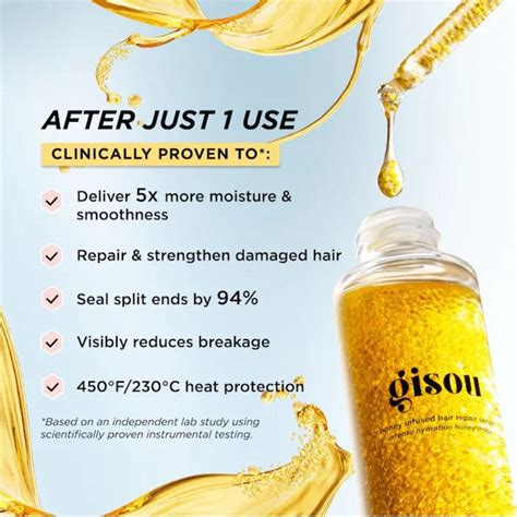 Honey Infused Hair Repair Serum Gisou Make Import