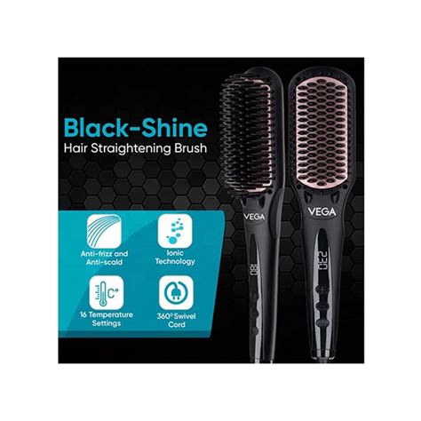 Buy Vega Hair Straightener Brush With Ionic Thermoprotect Technology