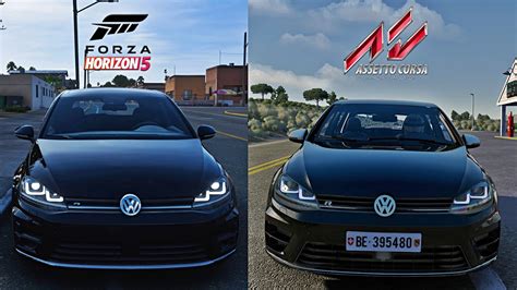 Forza Horizon 5 Vs Assetto Corsa Volkswagen Golf 7 R YouTube