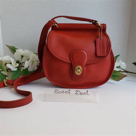 Vintage Coach Red Post Pouch Shoulder Crossbody Bag Etsy Coach Vintage Handbags Vintage