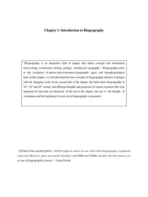 Biogeography and Biogeographical Patterns PDF | PDF | Biogeography ...