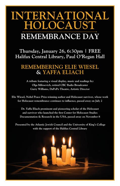 International Holocaust Remembrance Day Atlantic Jewish Council