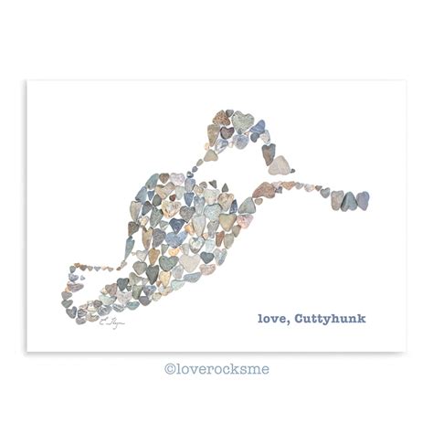 Cuttyhunk Note Card Cuttyhunk Map Card Cuttyhunk Island - Etsy