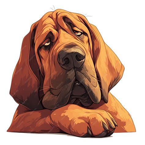 Premium Vector Bloodhound Sniffing For Clues
