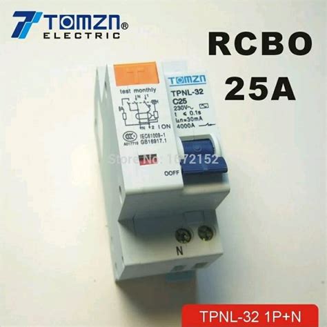 Jual Mcb Rcbo A Dpnl Tpnl V P N Residual Current Circuit