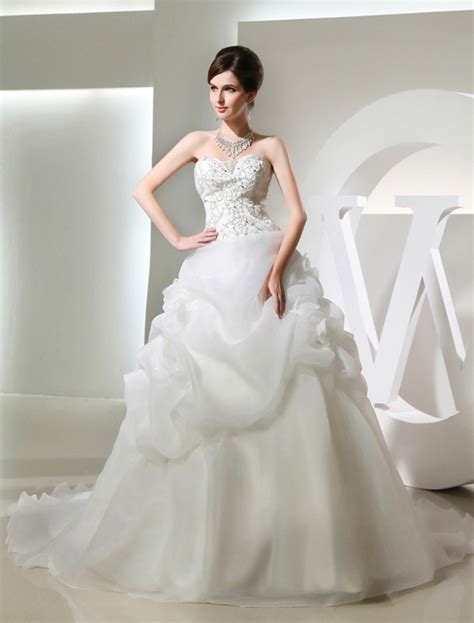 Ball Gown Beading Hand Made Flower Sleeveless Long Organza Wedding