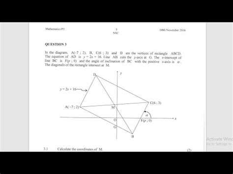 Analytical Geometry Q Nov Grade Youtube