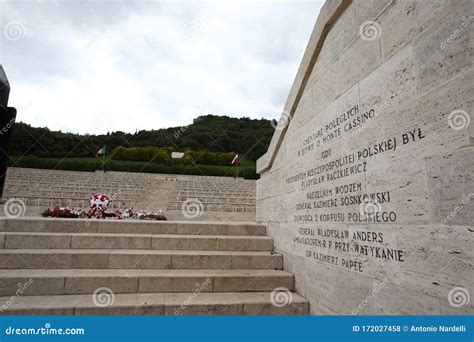 Polish War Military Cemetery In Montecassino Editorial Stock Photo