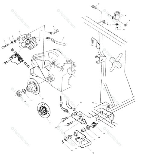 Polaris ATV 2001 OEM Parts Diagram for Rear Brake/Foot Pedal | Partzilla.com