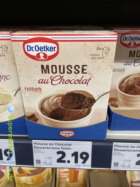 Dr Oetker Mousse Au Chocolat Fein Herb Preis Angebote Kalorien