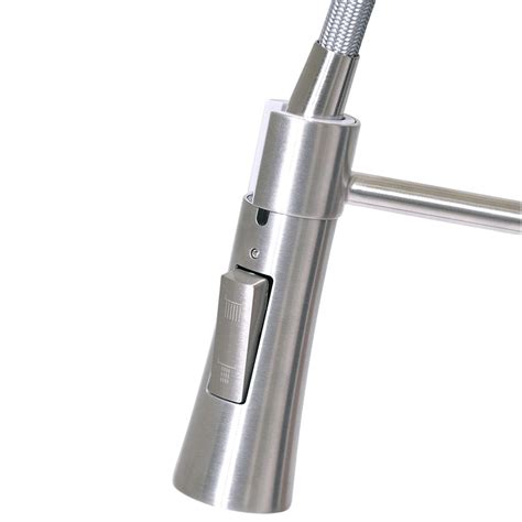 Bbqguys Signature Stainless Steel Outdoor Single Handle Pre Rinse Coil Spring Hot Cold Faucet