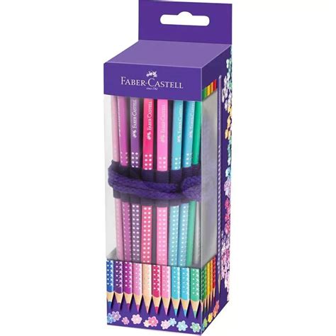 Faber Castell 201738 Sparkle Colour Pencil Purple Roll 20 Pieces Etsy