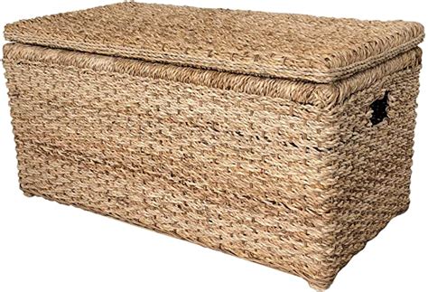 Amazon Wholestory Handwoven Wicker 35 Banana Leaf Storage Trunk