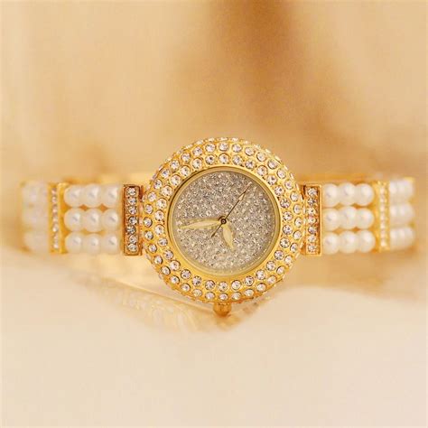 New Pearl Band Women Watch Woman Rhinestone Casual Quartz Watch Fashion