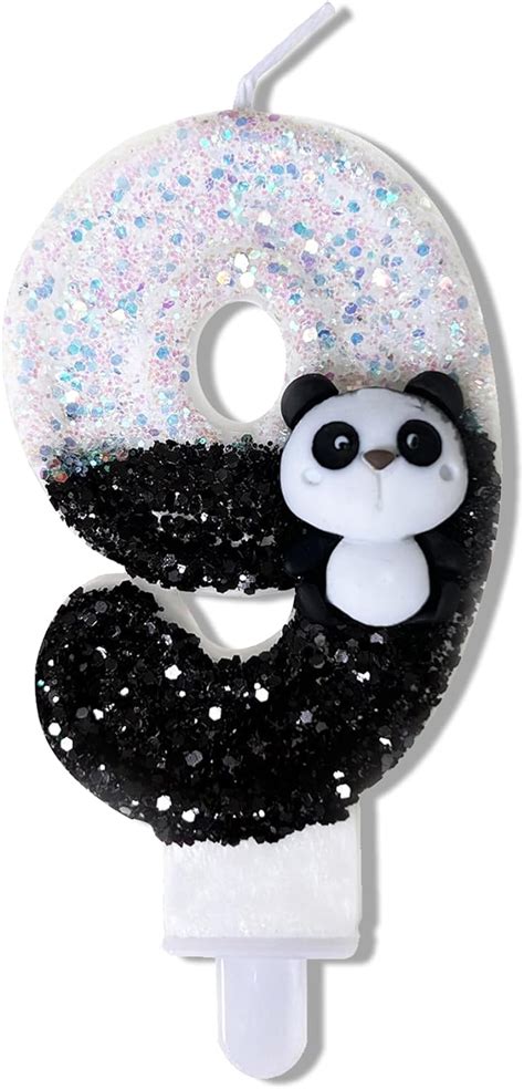 Amazon Black Number Candle Panda Birthday Cake Candles For Kid