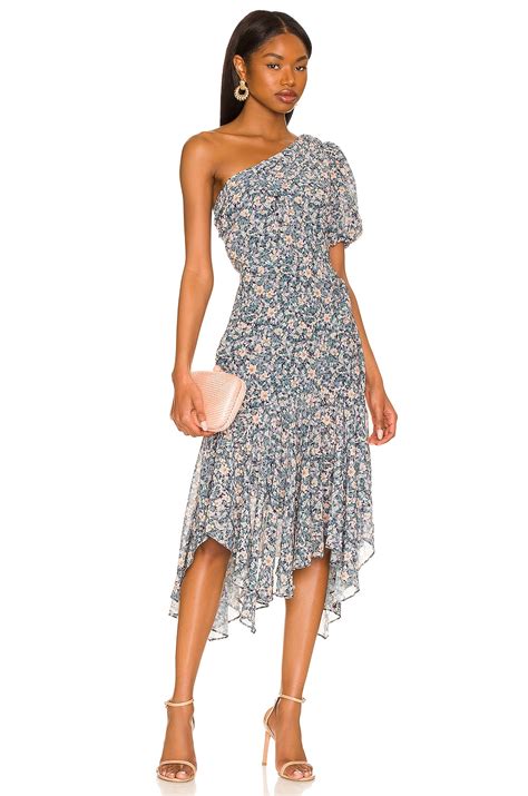 Astr The Label Santorini Dress In Blue And Peach Multi Floral Revolve