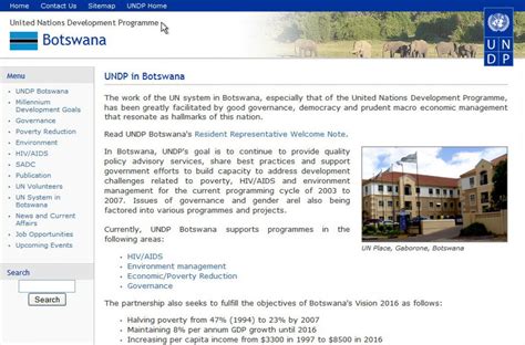 UNDP Botswana Website (2002) | MindQ