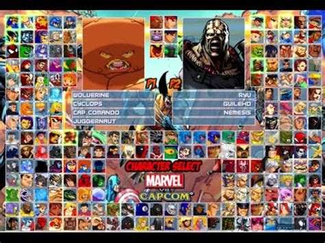 MUGEN Marvel Vs Capcom 4v4 YouTube